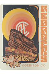 Vintage Print of Red Rocks 18x24 on Silver Dibond