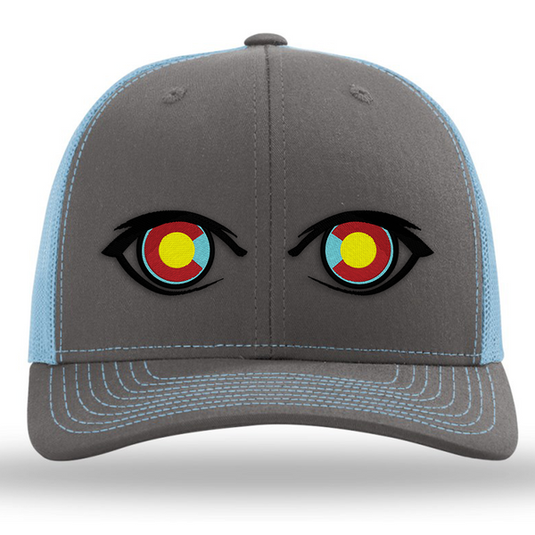 Limited Edition - Colorado Eyes - Trucker Hat - Charcoal and Blue