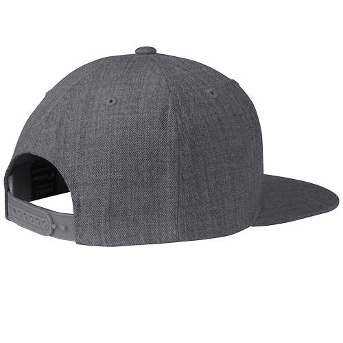 Big Grey C - Flat Bill Snap Back Hat - Dark Grey