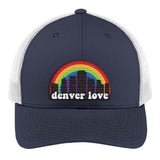 Denver Love Rainbow Trucker Hat - True Navy/white
