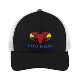 Limited Edition - Colorado CO Ram - Trucker Hat - Black and White