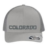 Limited Edition - Colorado Asian Style - Heather Grey Trucker Hat - Grey Mesh Snapback